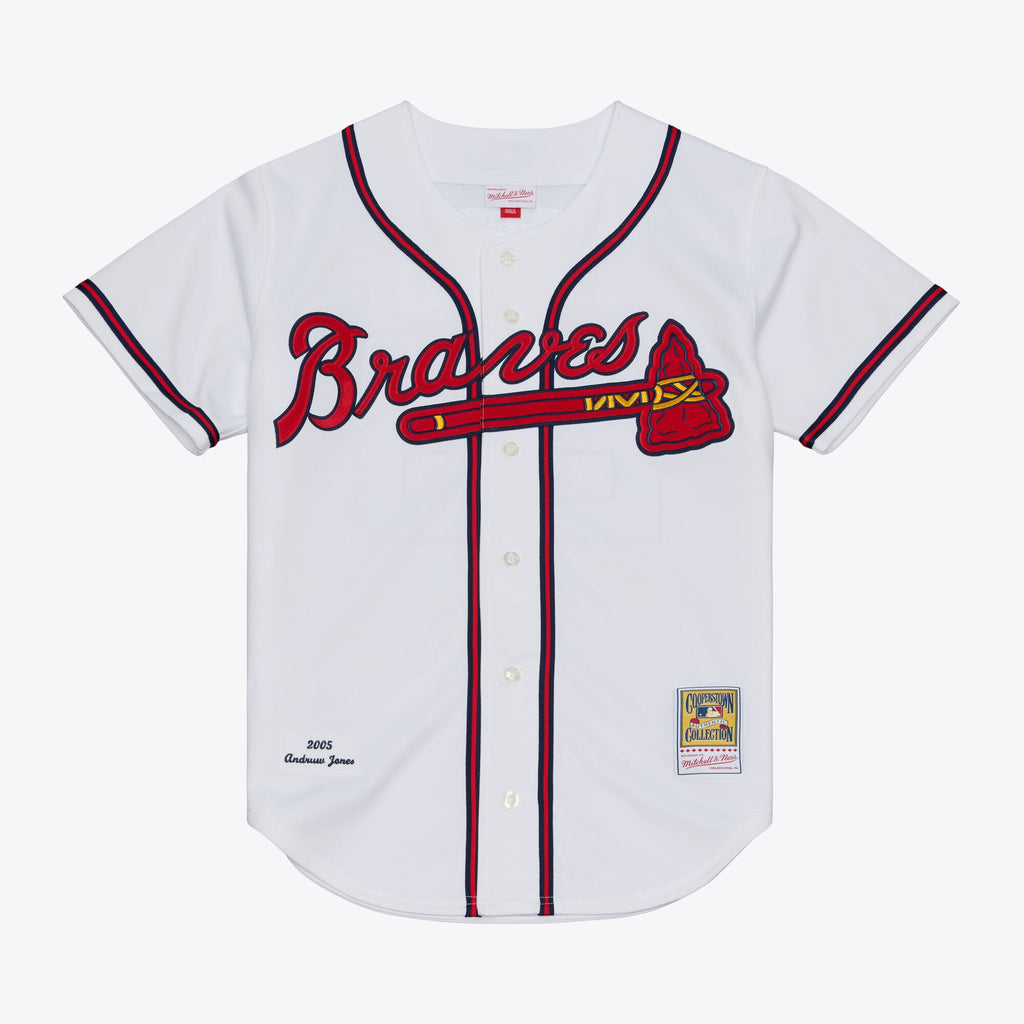 Atlanta Braves Andruw Jones Mitchell & Ness White 2005 Authentic Jersey