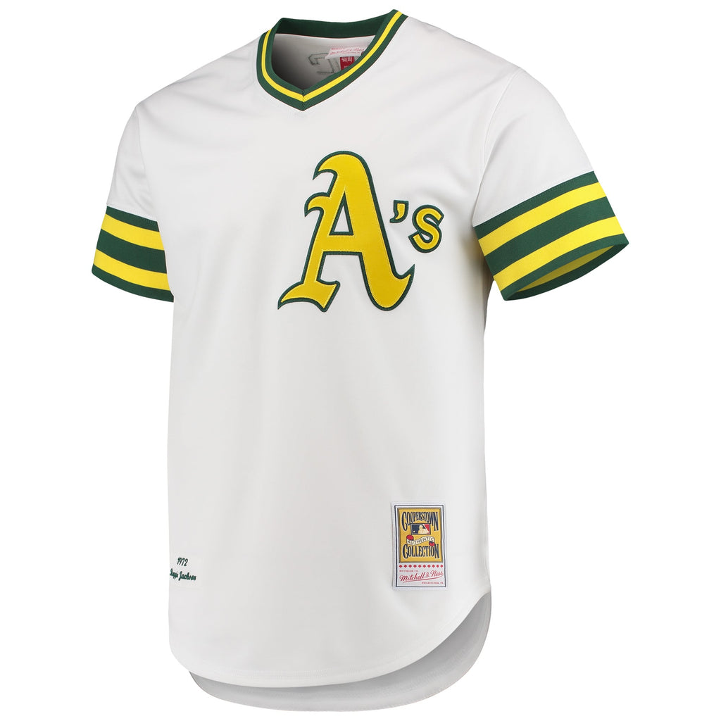 Athletics Reggie Jackson Mitchell & Ness White 1972 Cooperstown Collection Authentic Jersey