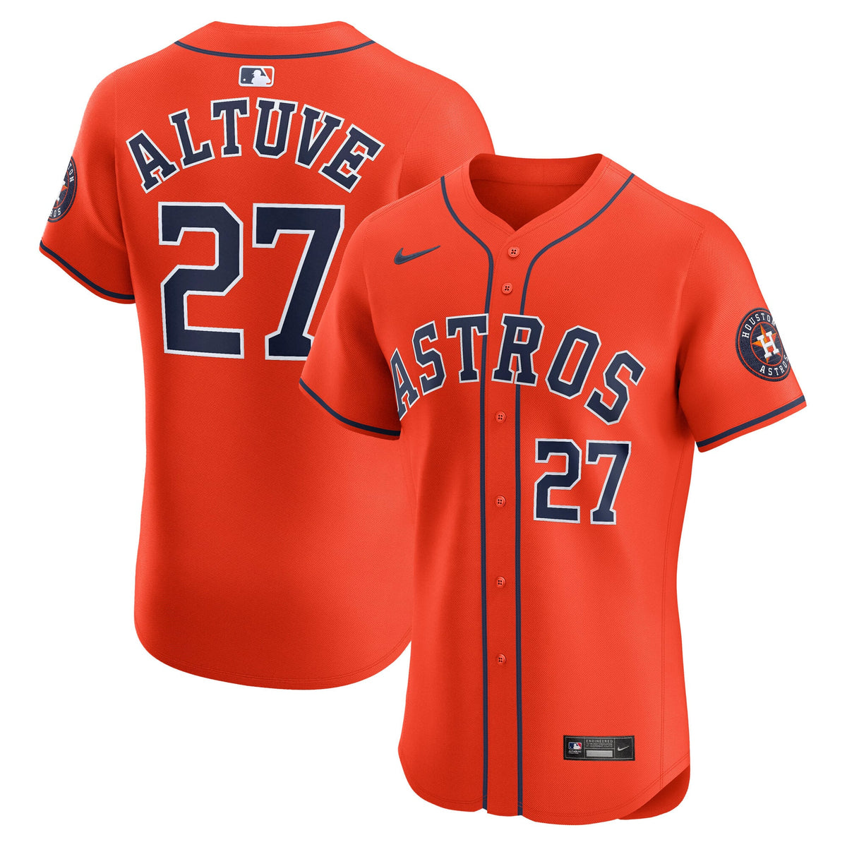 Houston Astros Jose Altuve Nike Navy Alternate 2 Elite Player Jersey