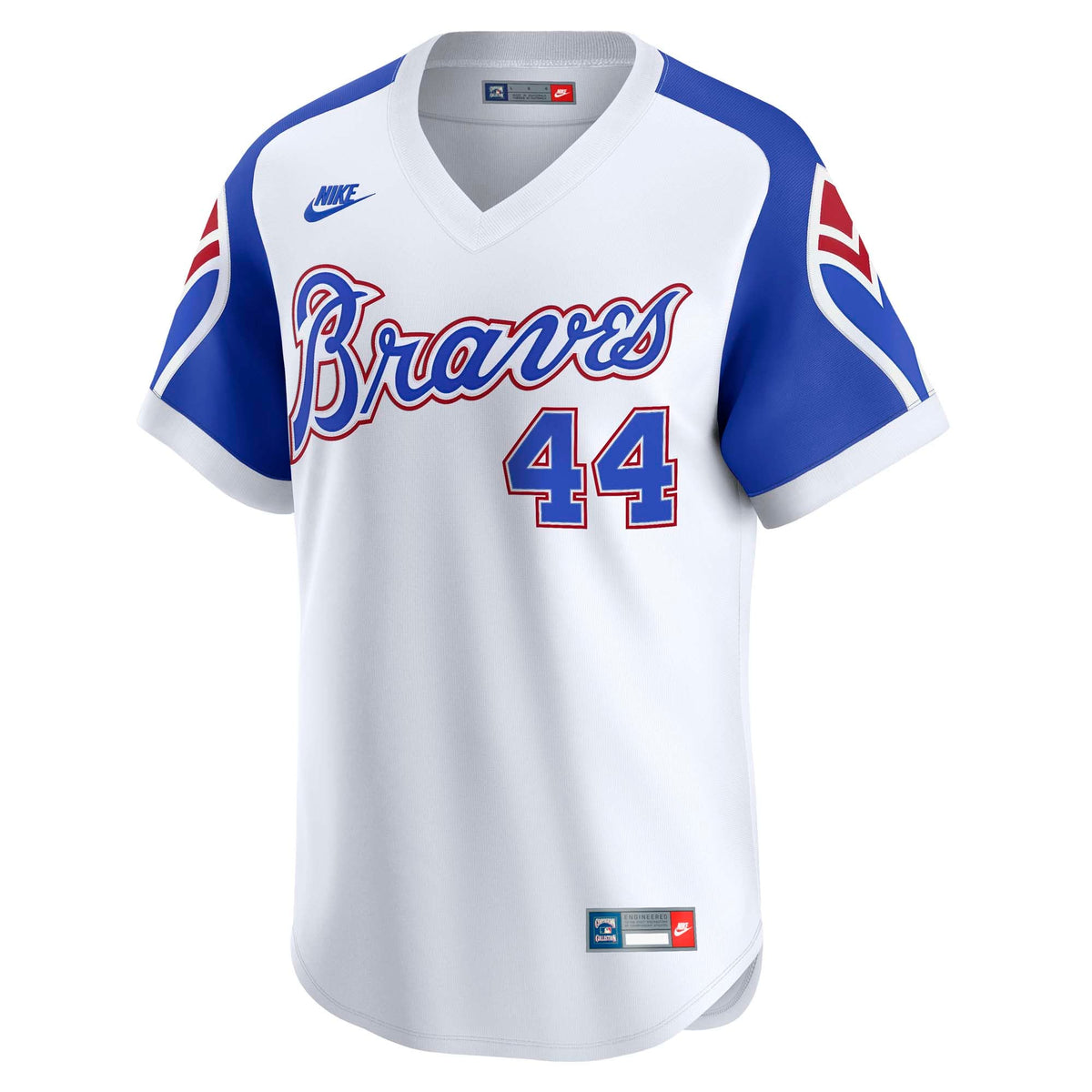 Atlanta Braves Hank Aaron Nike White Throwback Cooperstown Collection Limited Jersey