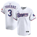 Texas Rangers Leody Taveras Nike White Home Limited Player Jersey