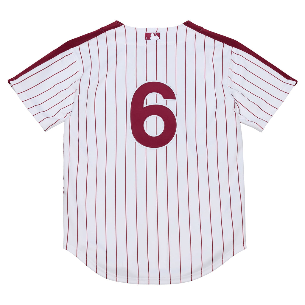 Philadelphia Phillies Jimmy Rollins Mitchell & Ness White 2003 Cooperstown Collection Authentic Jersey