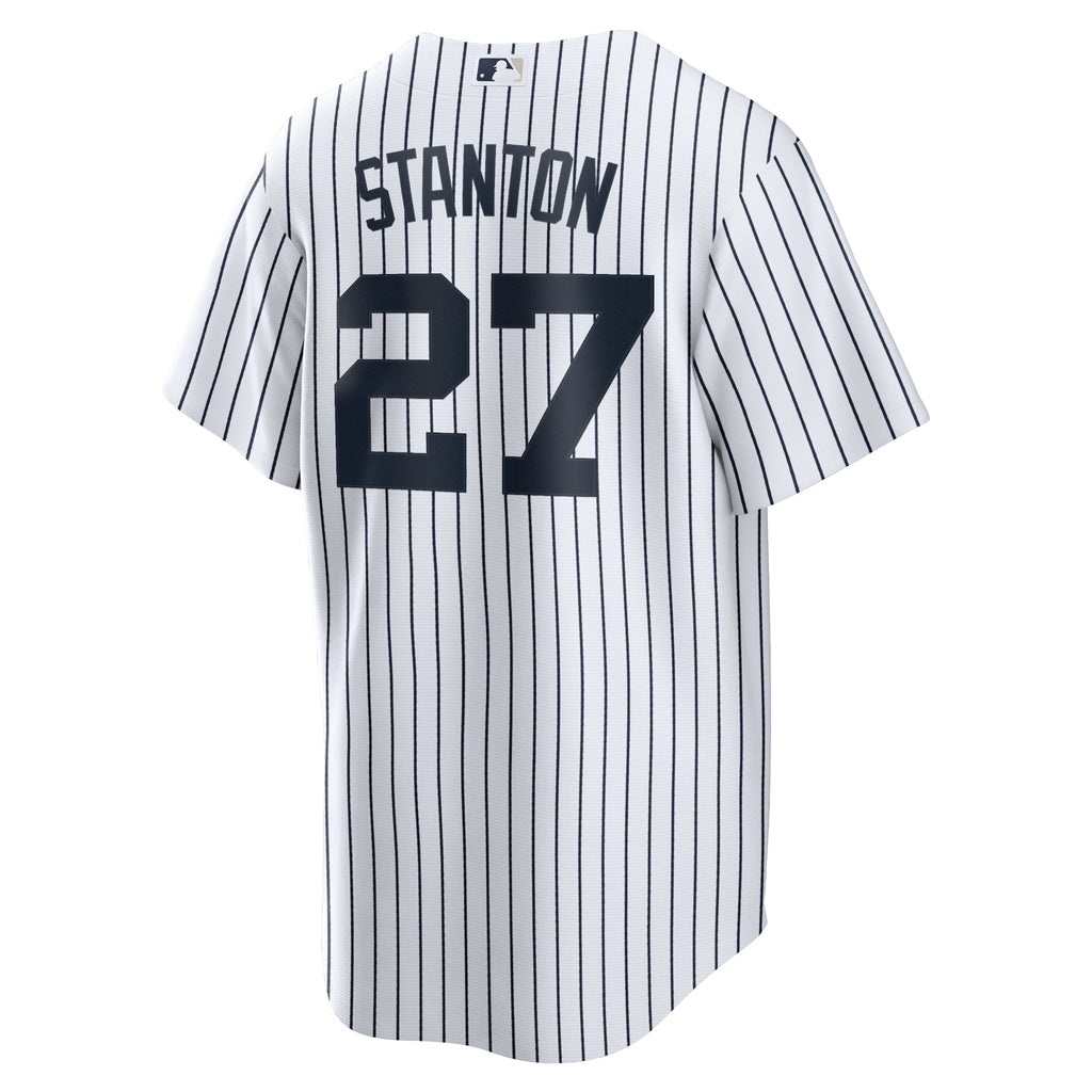 New York Yankees Giancarlo Stanton Nike White Home Replica Player Name Jersey