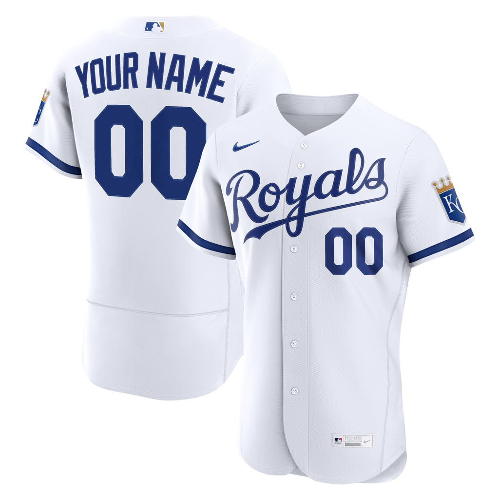 Kansas City Royals Nike White Home Authentic Custom Jersey