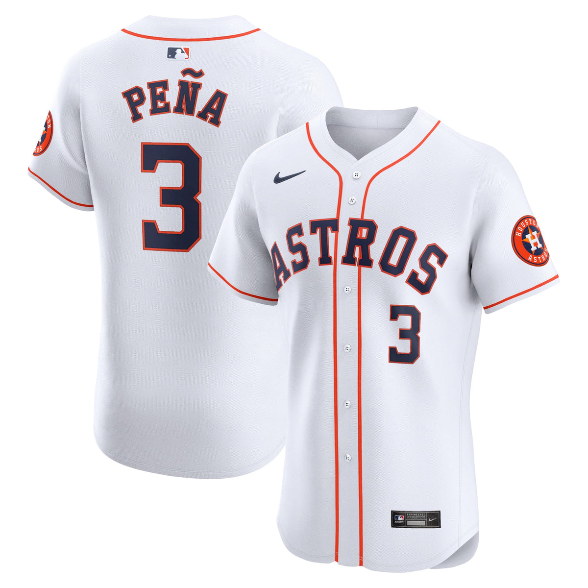 Houston Astros Jeremy Peña Nike White Home Elite Player Jersey
