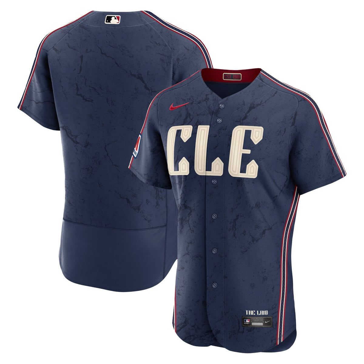 Cleveland Guardians Nike Navy City Connect Authentic Sponsor Patch Jersey