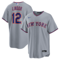 New York Mets Francisco Lindor Nike Gray Road Replica Jersey