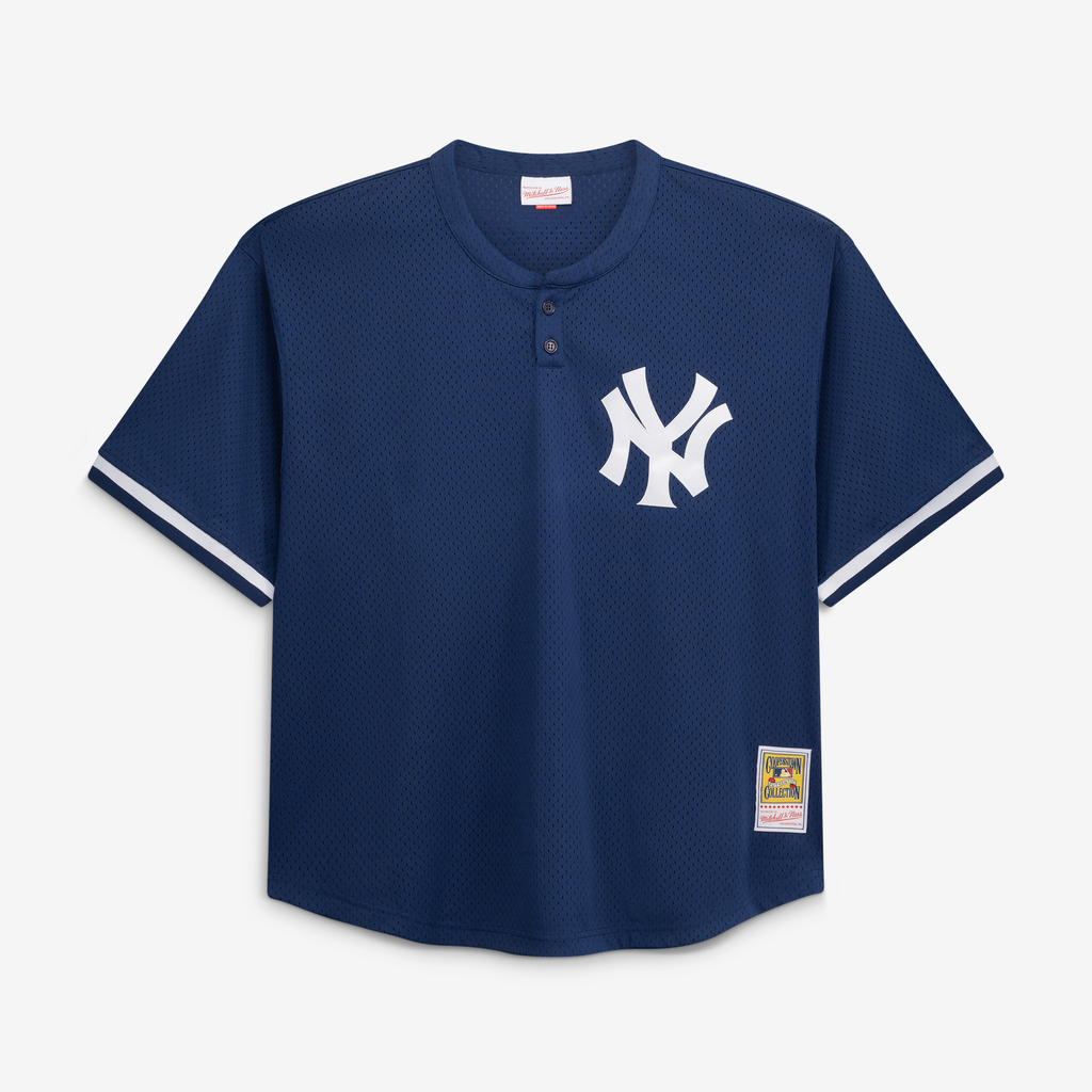 New York Yankees Mariano Rivera Mitchell & Ness Navy Cooperstown Collection Big & Tall Mesh Batting Practice Jersey