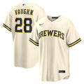 Milwaukee Brewers Andrew Vaughn Nike Cream Home Replica Jersey