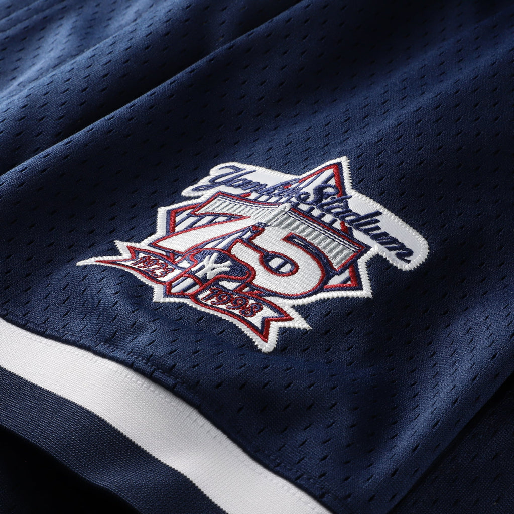 New York Yankees Derek Jeter Mitchell & Ness Navy Cooperstown Collection Mesh Batting Practice Button-Up Jersey