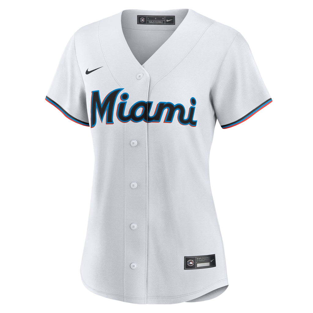 Women's Miami Marlins Connor Norby Nike White Home Replica Jersey