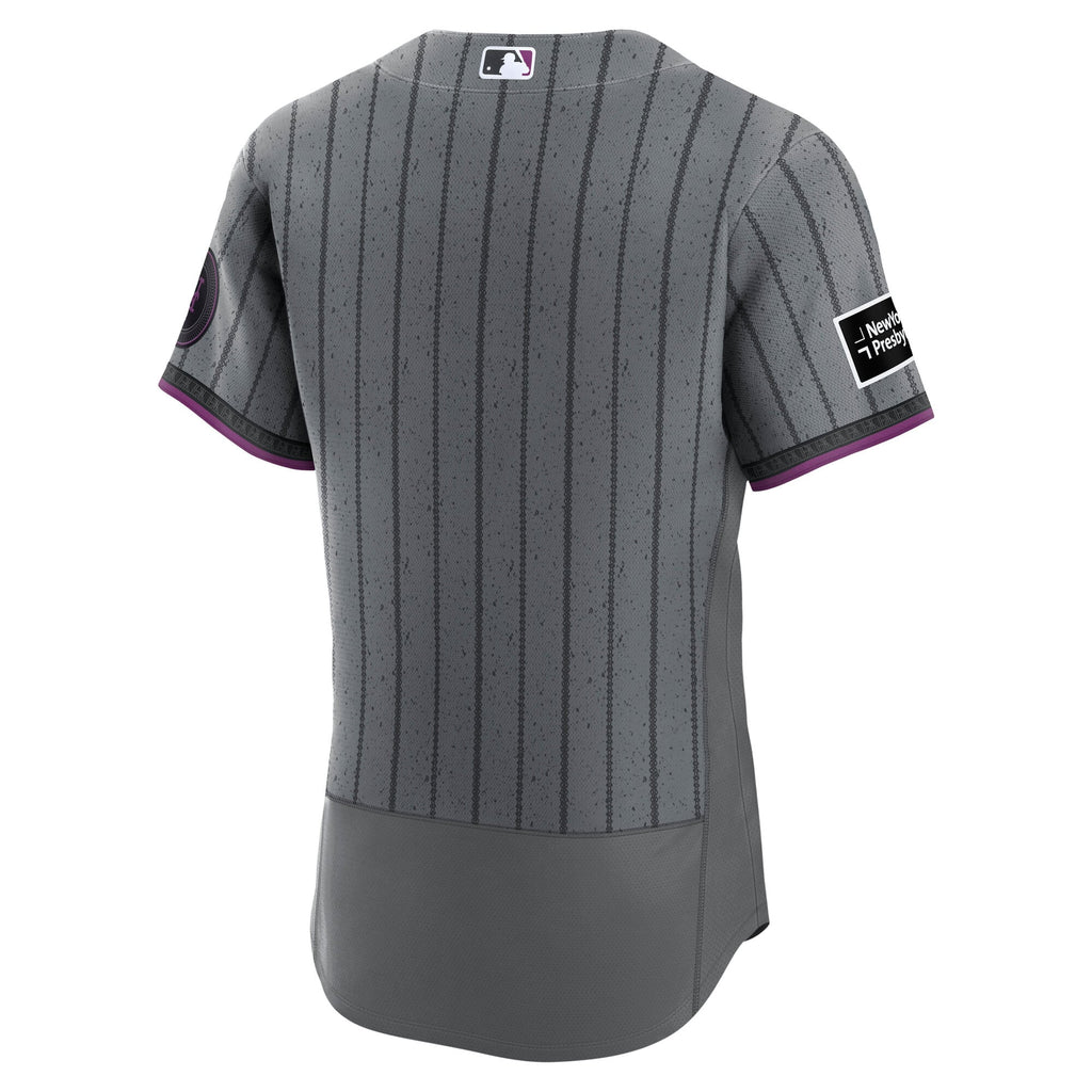 New York Mets Nike Gray City Connect Authentic Sponsor Patch Jersey