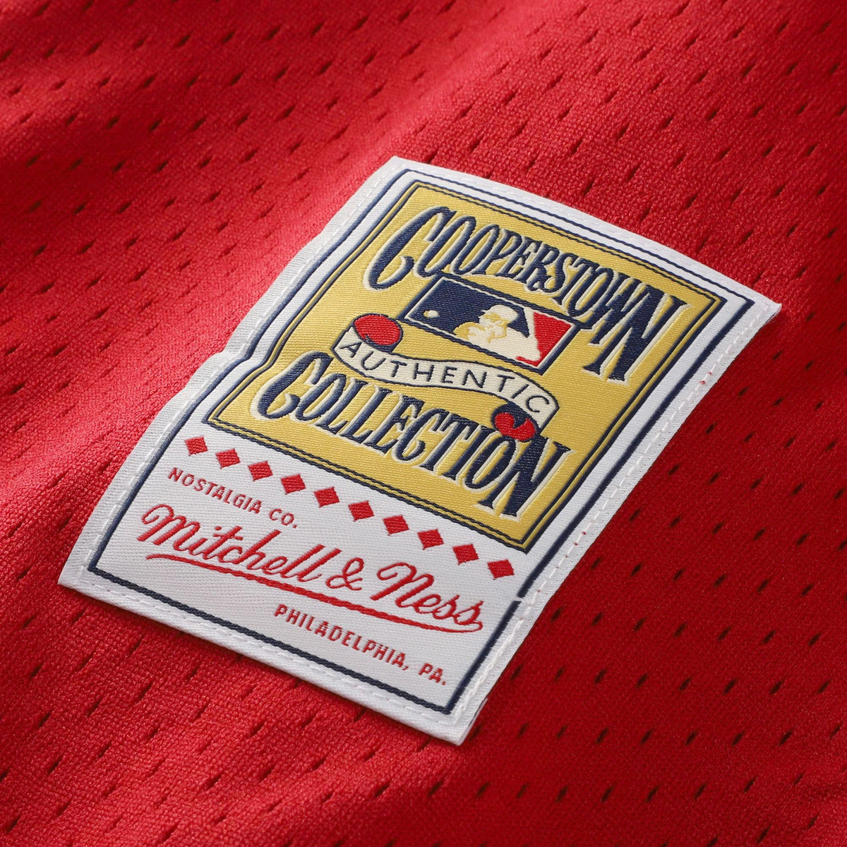 Cincinnati Reds Barry Larkin Mitchell & Ness Black Cooperstown Collection Mesh Batting Practice Button-Up Jersey