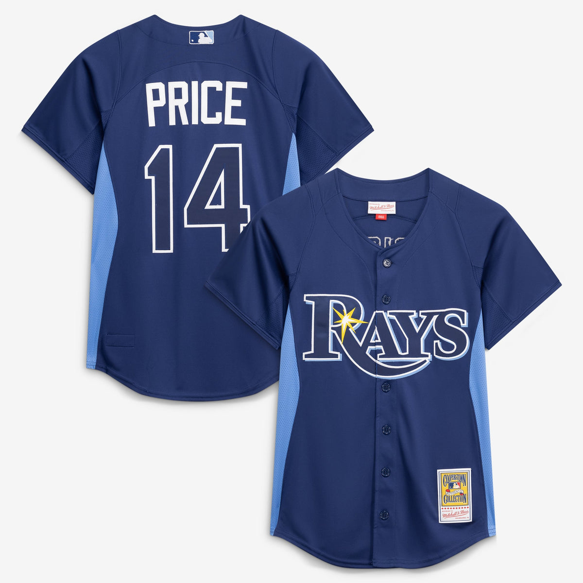 Tampa Bay Rays David Price Mitchell & Ness Blue Authentic Batting Practice Jersey