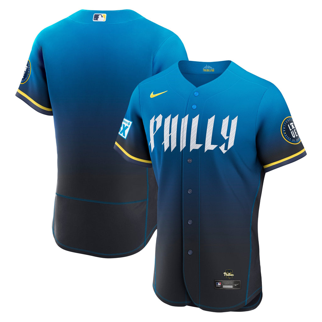 Philadelphia Phillies Nike Navy City Connect Authentic Sponsor Patch Jersey
