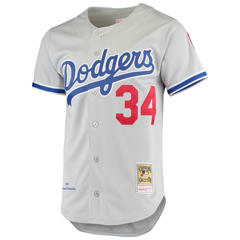 Los Angeles Dodgers Fernando Valenzuela Mitchell & Ness Gray Authentic Jersey