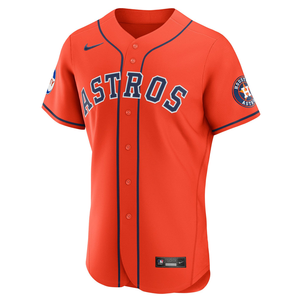 Houston Astros Nike Orange Alternate Sponsor Patch Authentic Jersey