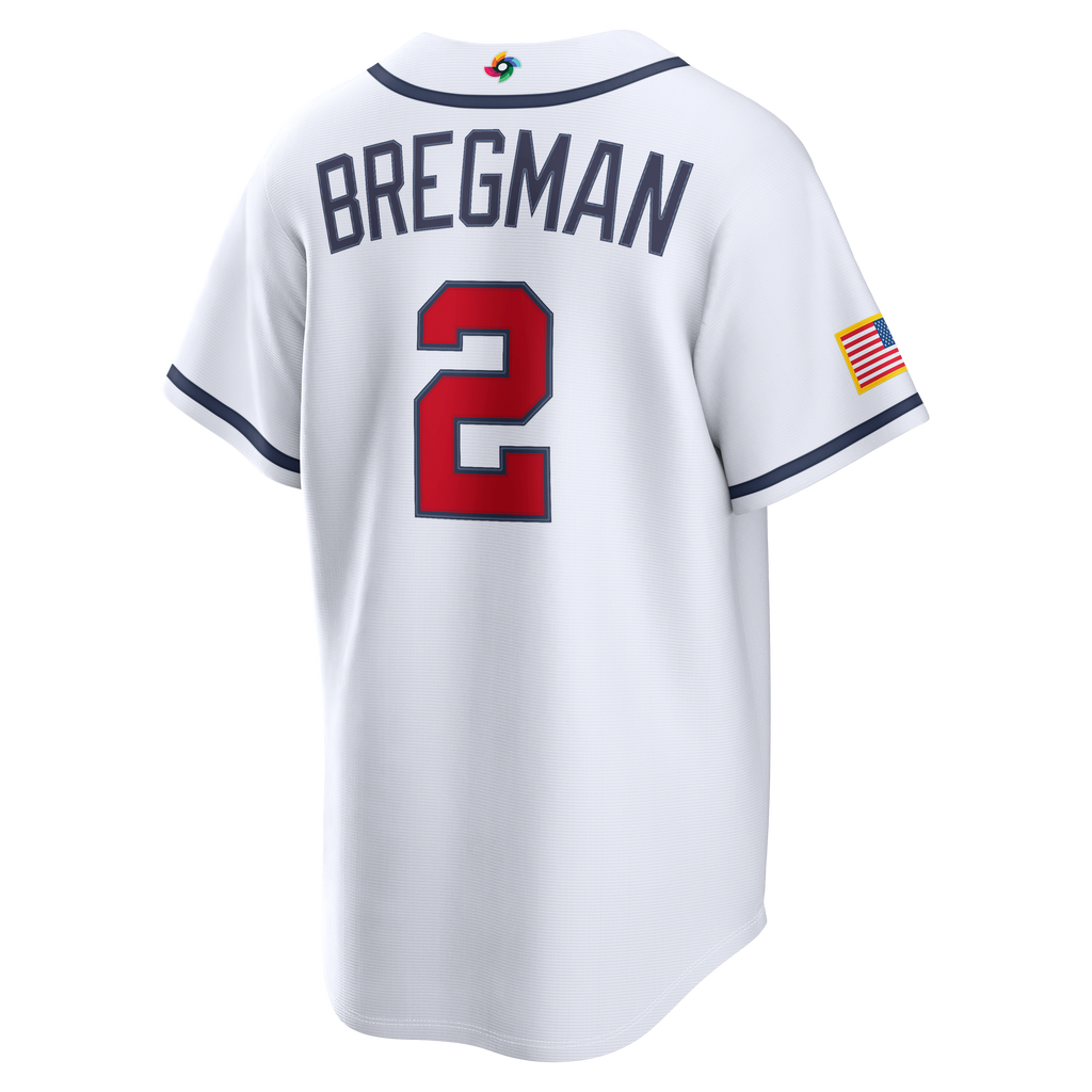 USA Baseball Alex Bregman Nike White 2026 World Baseball Classic Home Stadium Jersey