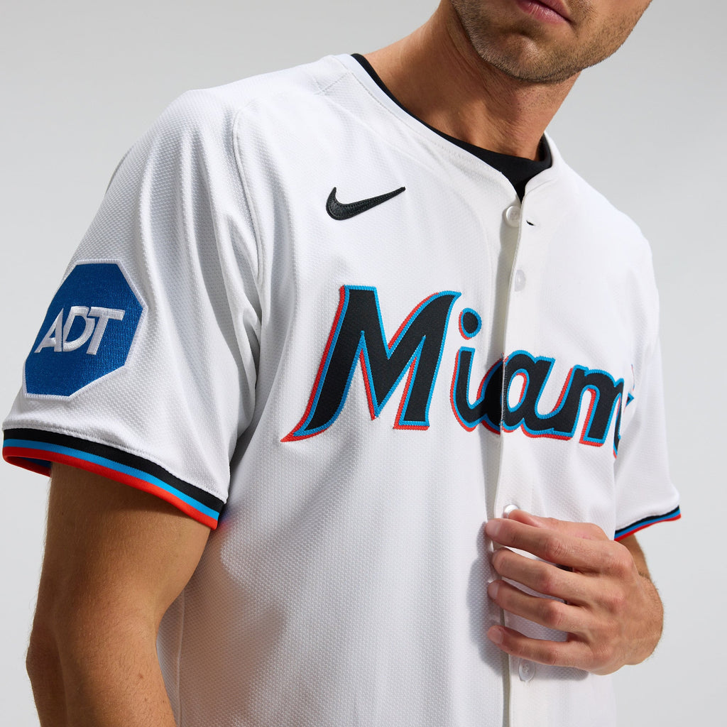 Miami Marlins Nike White Home Elite Jersey