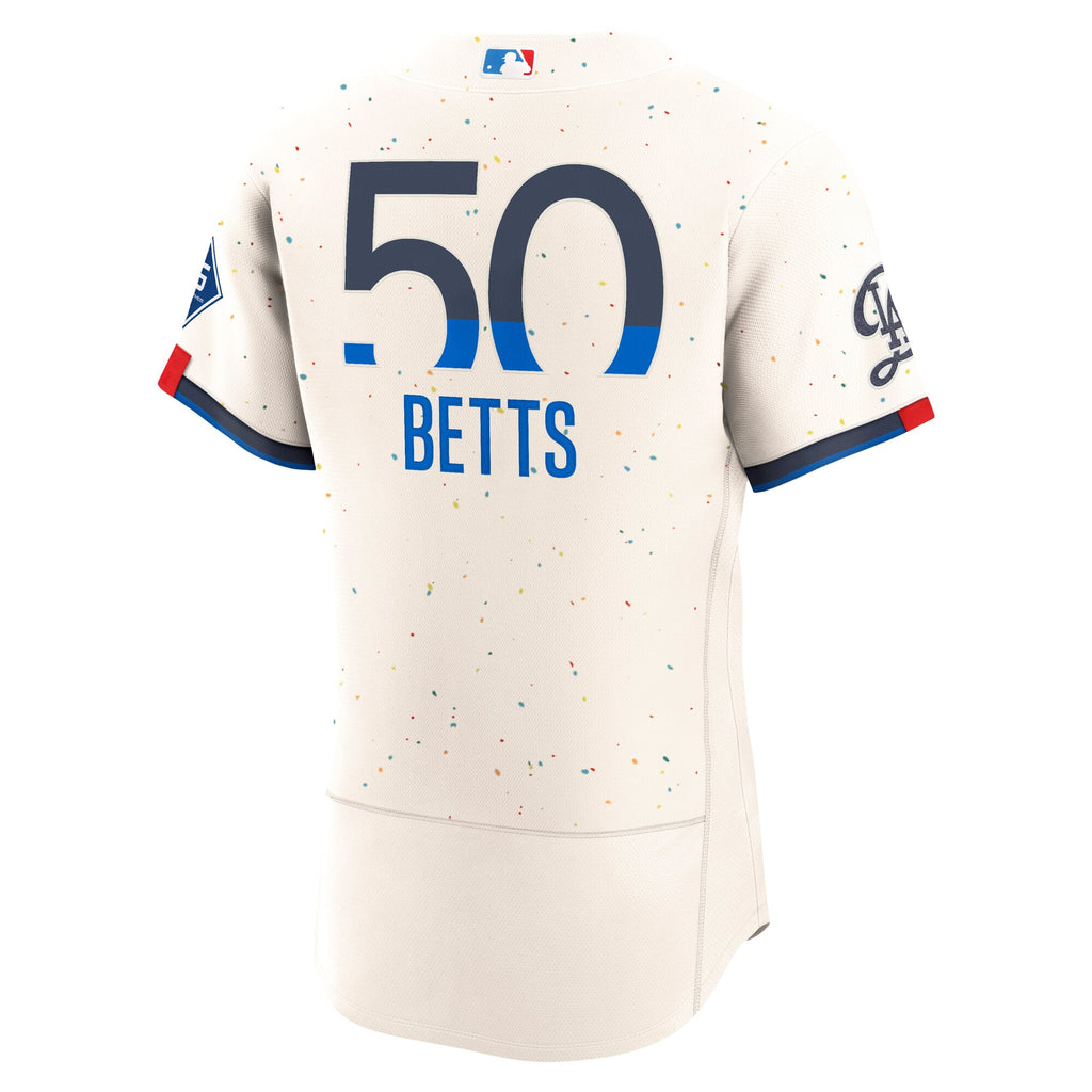 Los Angeles Dodgers Mookie Betts Nike Cream City Connect Authentic Sponsor Patch Jersey