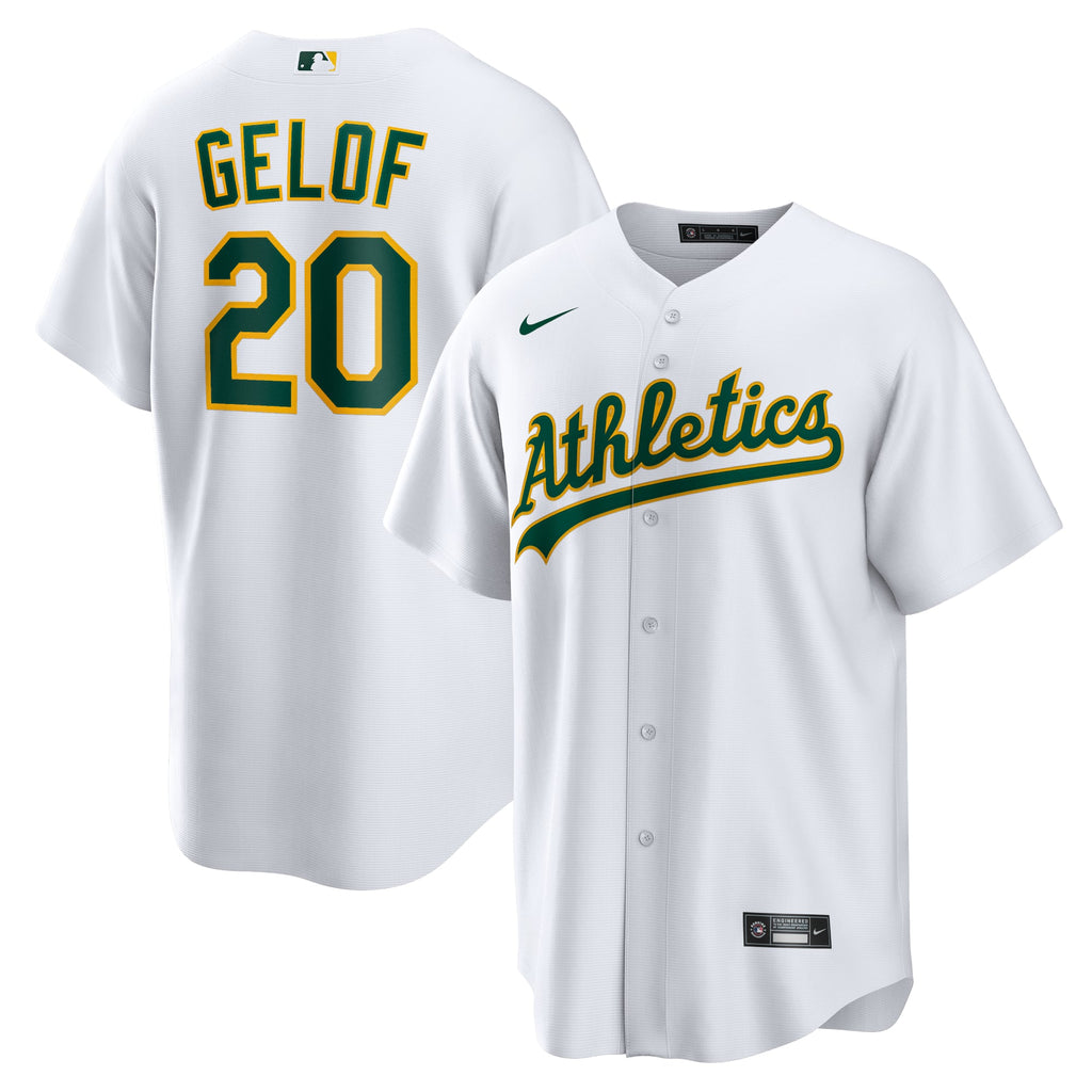 Athletics Zack Gelof Nike White Home Replica Jersey
