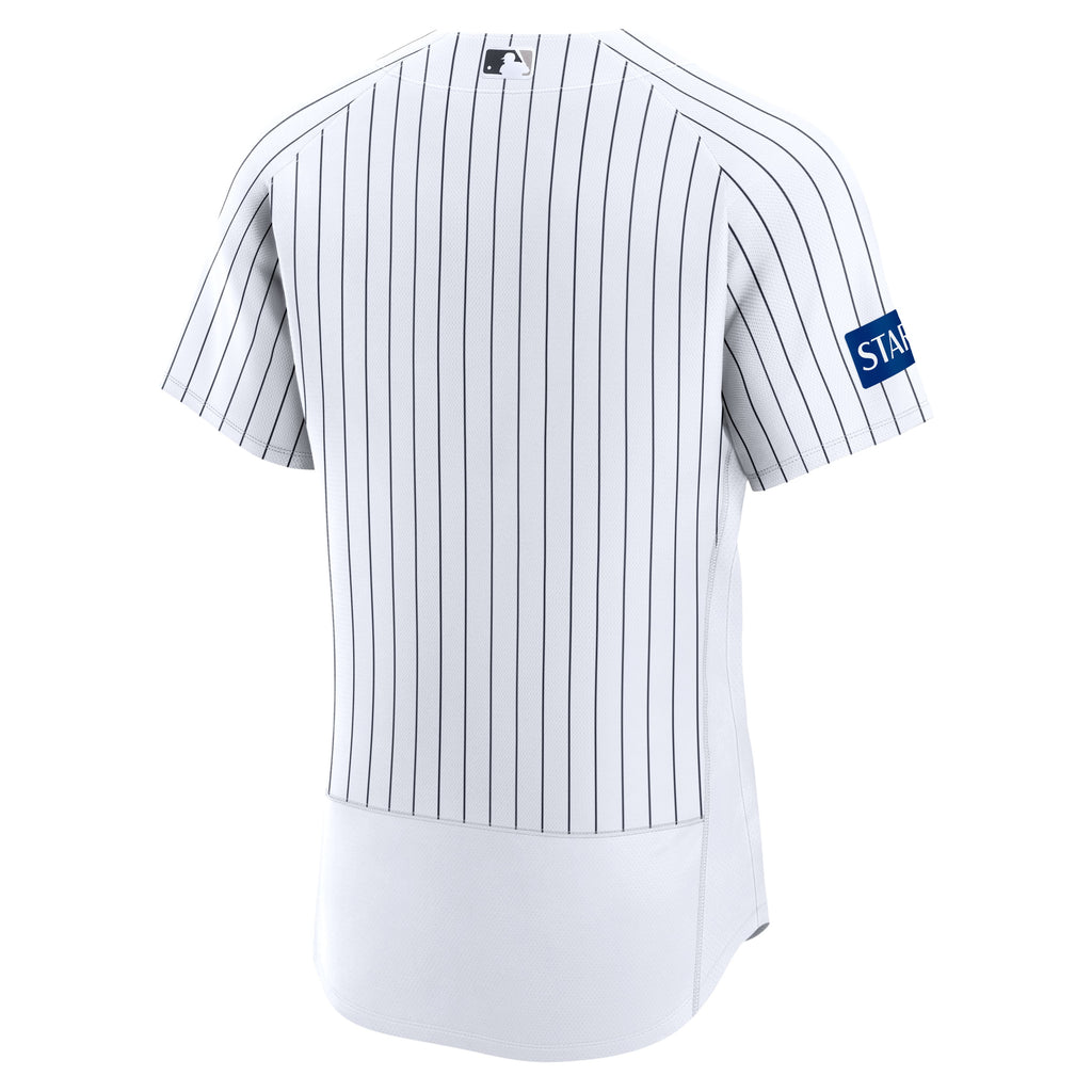 New York Yankees Nike White Home Sponsor Patch Authentic Jersey