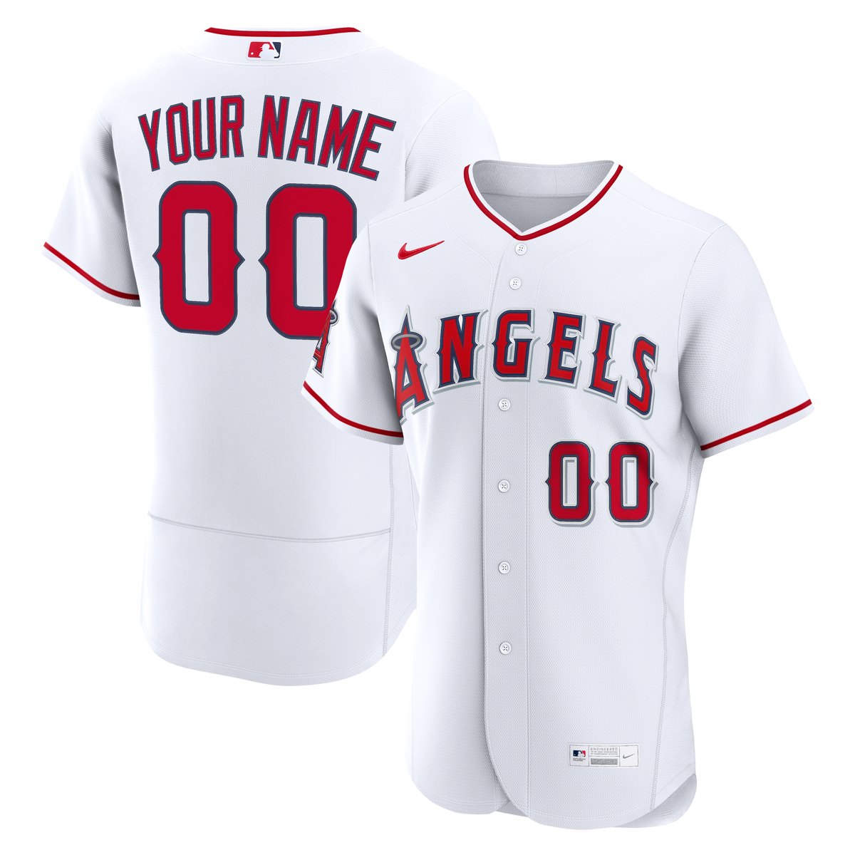 Los Angeles Angels Nike White Home Authentic Custom Jersey