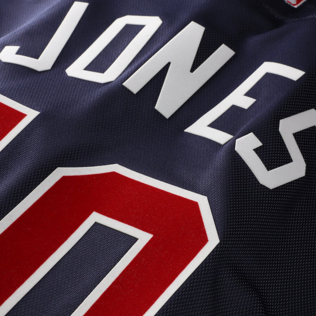 Atlanta Braves Chipper Jones Mitchell & Ness Navy Authentic Batting Practice Jersey