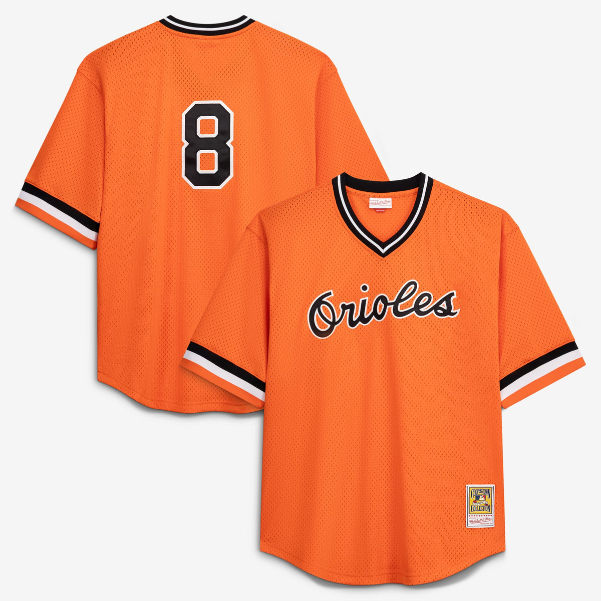 Baltimore Orioles Cal Ripken Jr. Profile Orange Big & Tall Cooperstown Collection Mesh Batting Practice Jersey