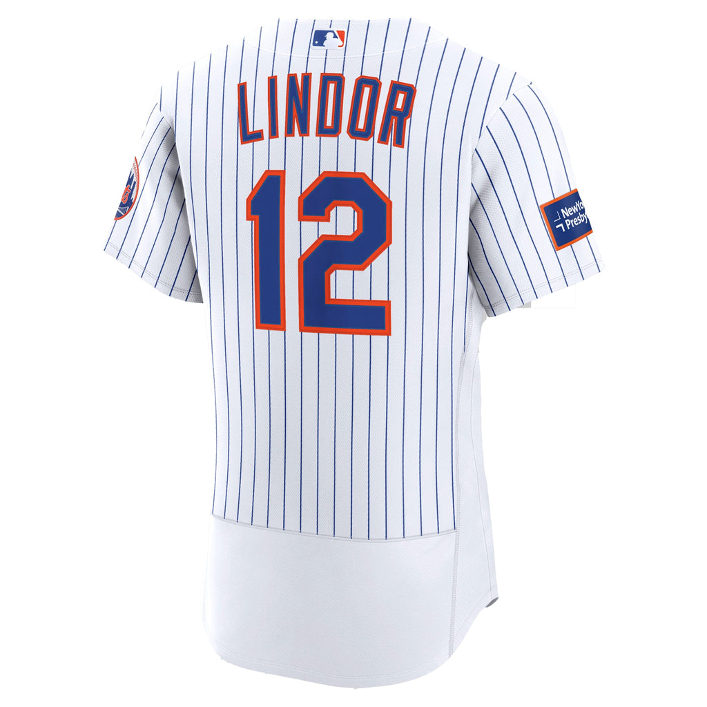 New York Mets Francisco Lindor Nike Black Alternate Authentic Sponsor Patch Jersey