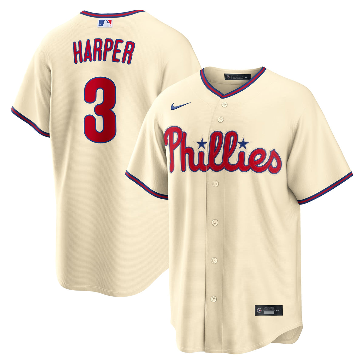 Philadelphia Phillies Bryce Harper Nike Gray Road Replica Jersey