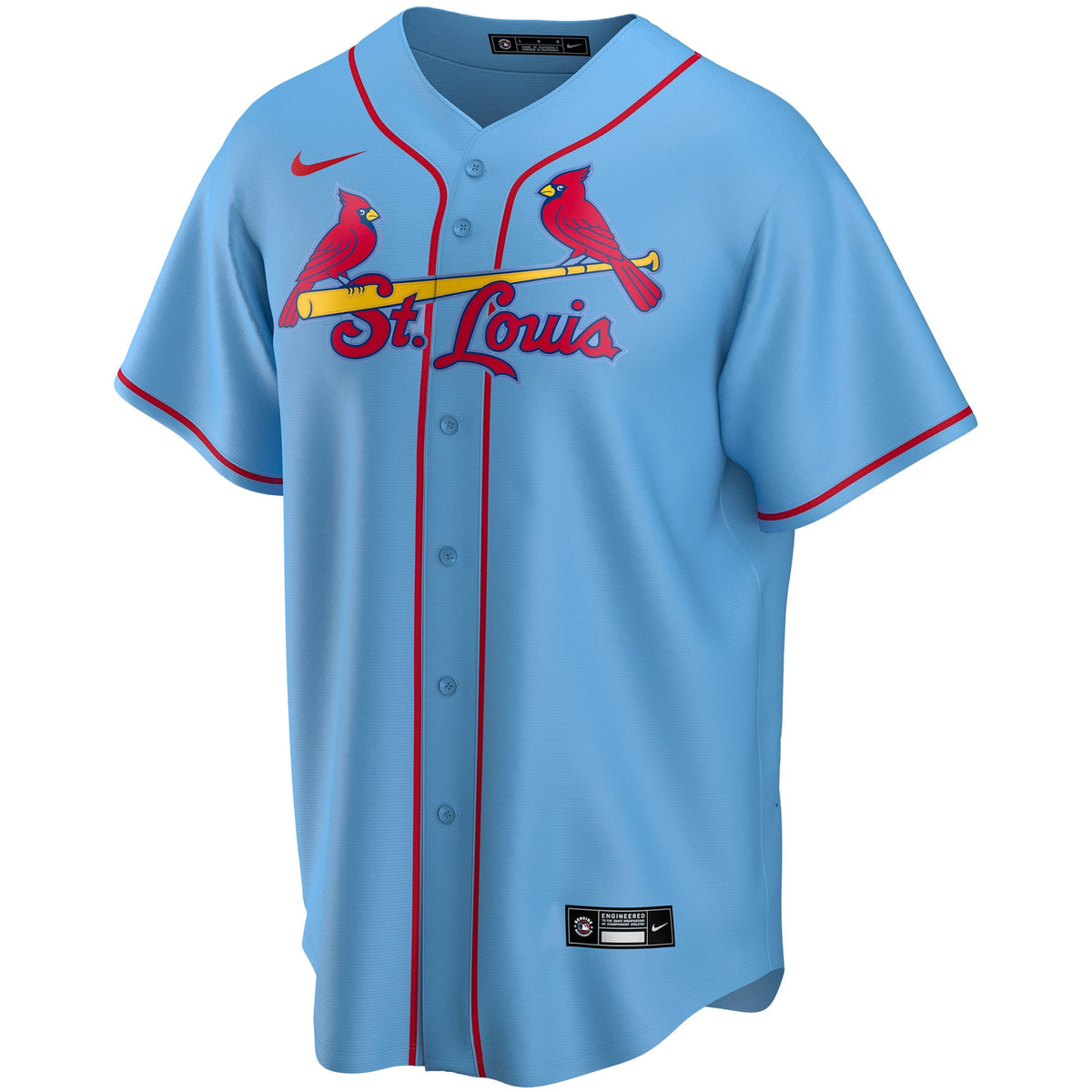 St. Louis Cardinals Nike Light Blue Alternate Replica Custom Jersey