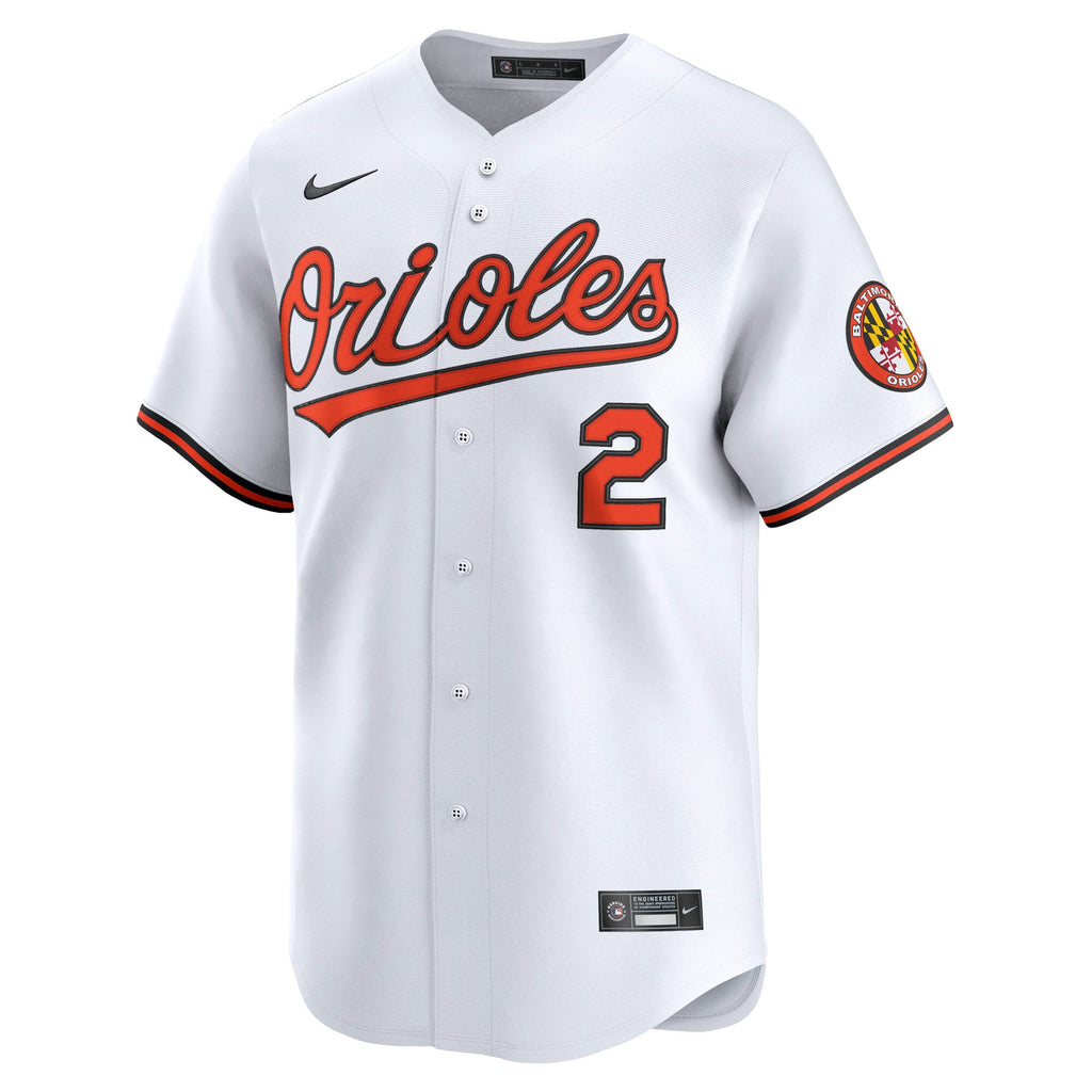 Baltimore Orioles Gunnar Henderson Nike White Home Limited Player Jersey