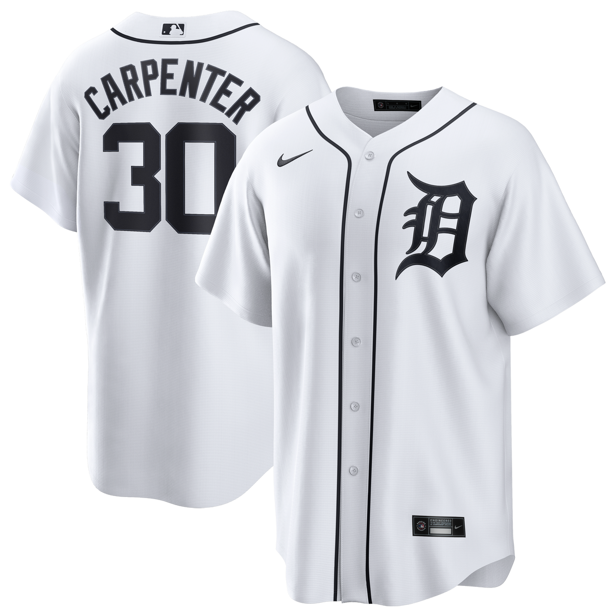 Detroit Tigers Kerry Carpenter Nike White Home Replica Jersey