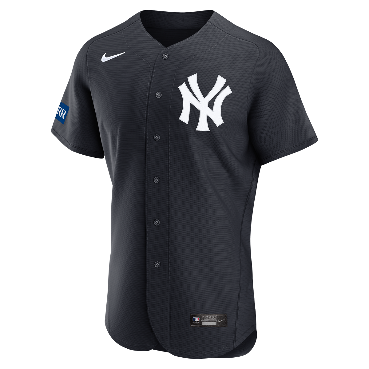 New York Yankees Aaron Judge Nike White Home Authentic Sponsor Patch Jersey