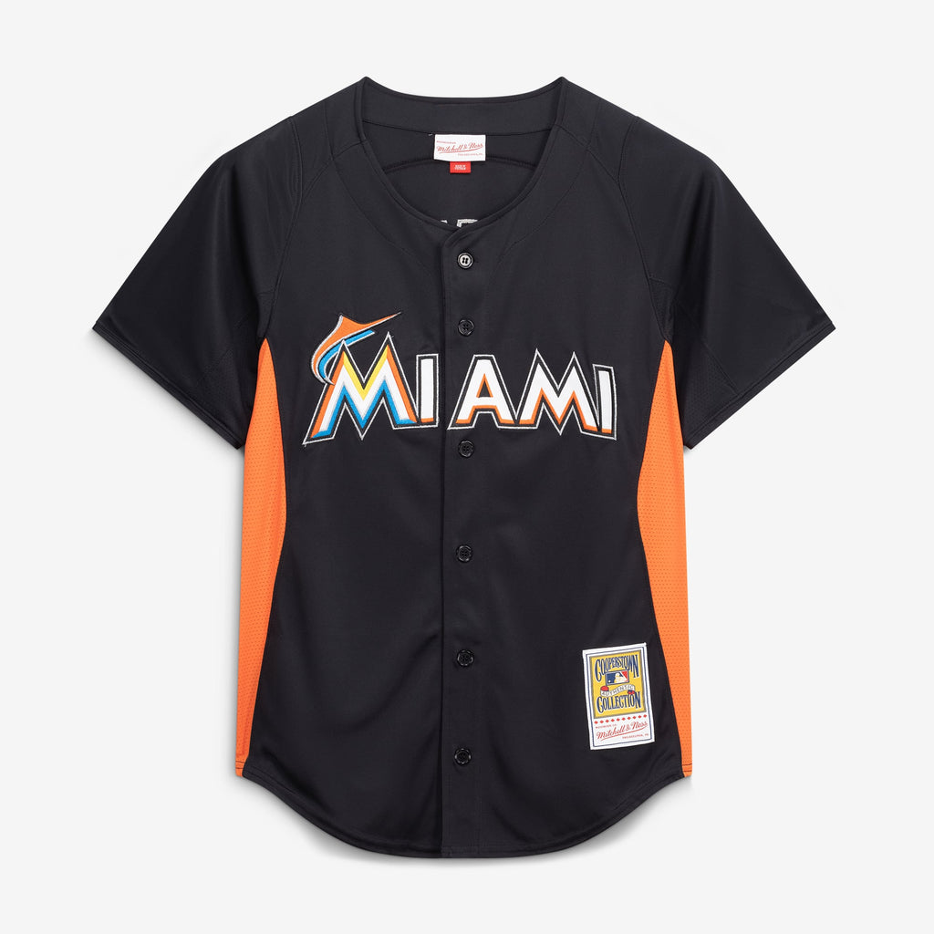 Miami Marlins Jose Fernandez Mitchell & Ness Black Authentic Batting Practice Jersey