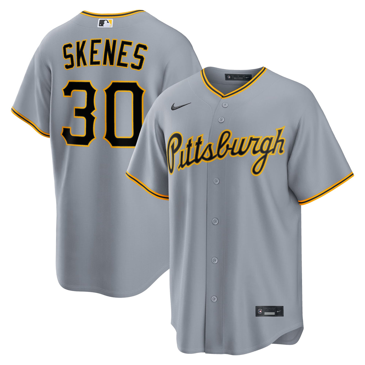 Pittsburgh Pirates Paul Skenes Nike Gray Road Replica Jersey