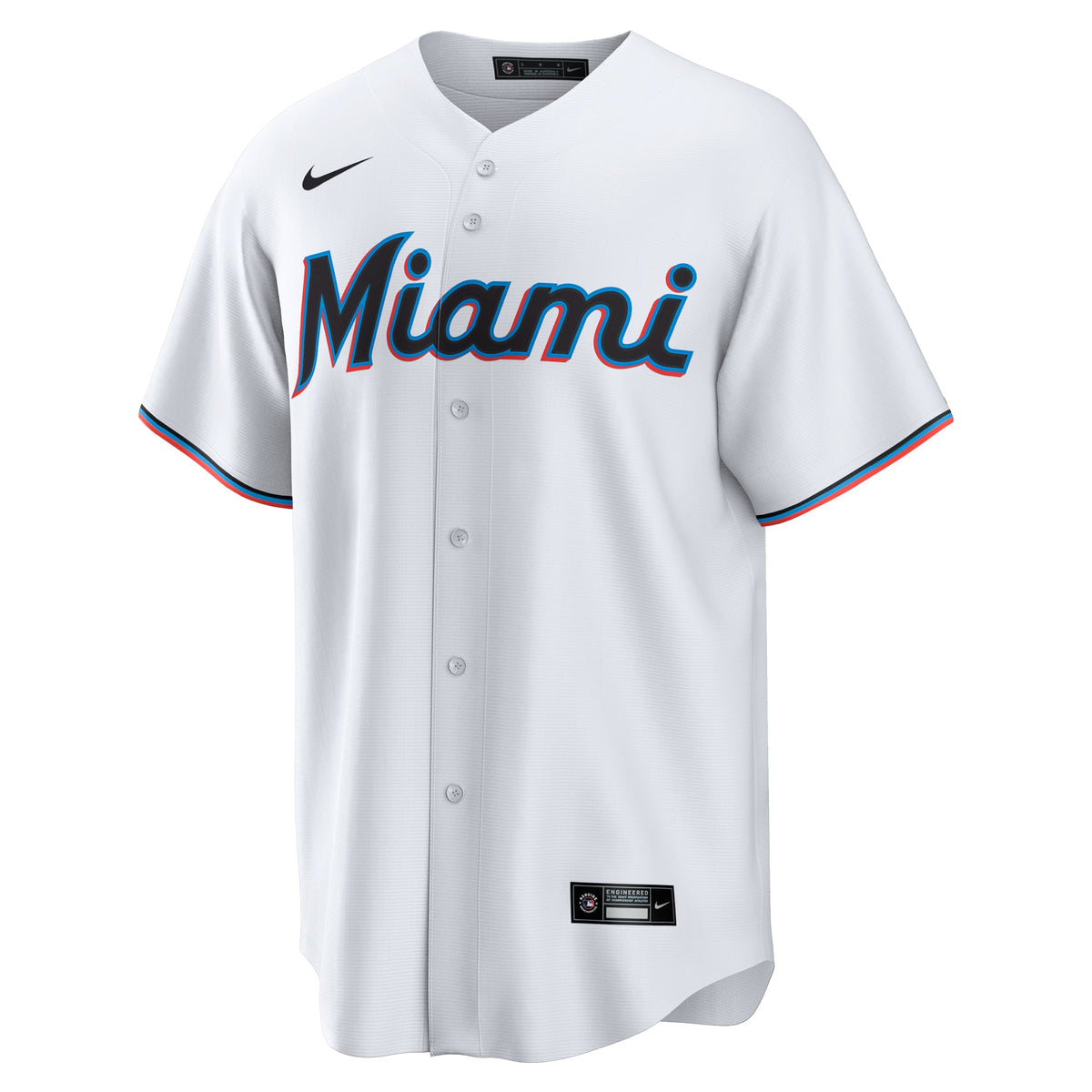 Miami Marlins Nike White #1 Dad Home Replica Jersey