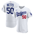 Los Angeles Dodgers Mookie Betts Nike White Home Authentic Sponsor Patch Jersey