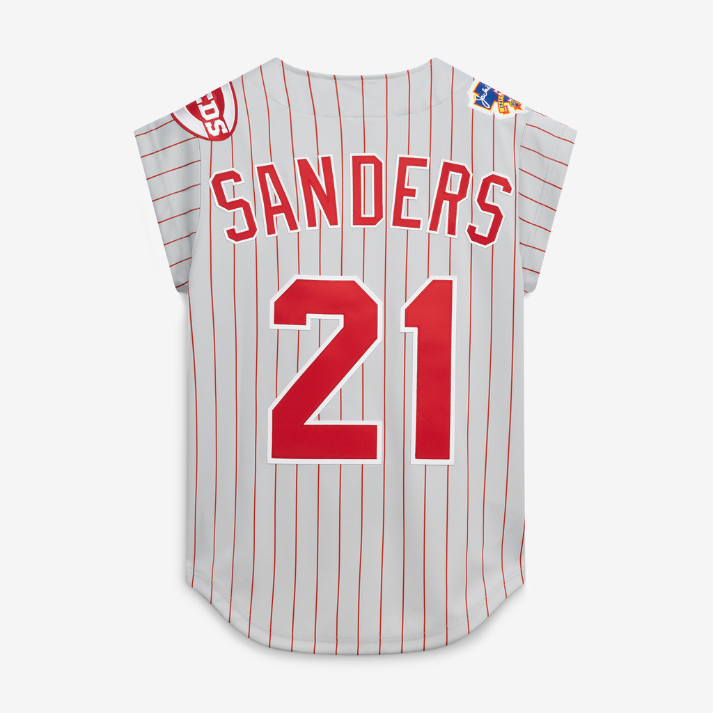 Cincinnati Reds Deion Sanders Mitchell & Ness Gray 1997 Authentic Jersey