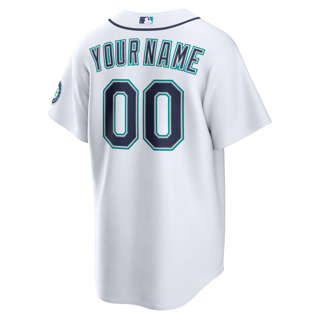 Seattle Mariners Nike White Home Stadium Custom Jersey