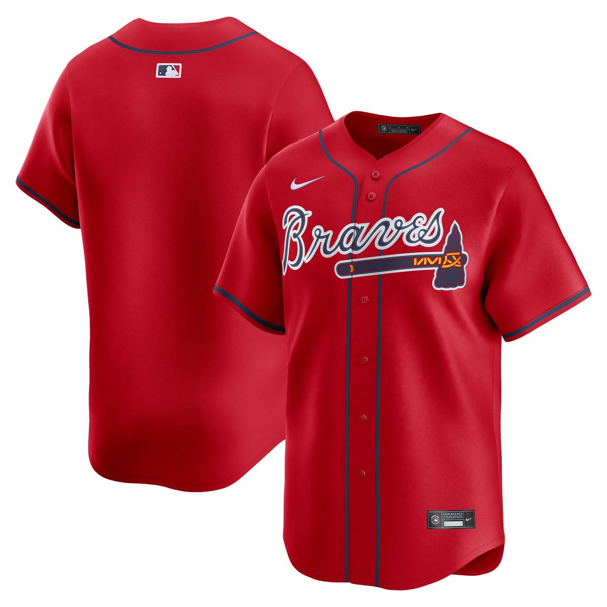 Atlanta Braves Nike Red Alternate Limited Jersey