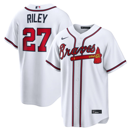 Atlanta Braves Austin Riley Nike White Home Replica Jersey