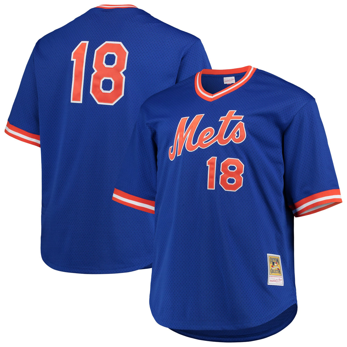 New York Mets Darryl Strawberry Mitchell & Ness Royal Big & Tall Cooperstown Collection Mesh Batting Practice Jersey