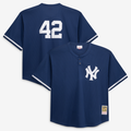New York Yankees Mariano Rivera Mitchell & Ness Navy Cooperstown Collection Big & Tall Mesh Batting Practice Jersey