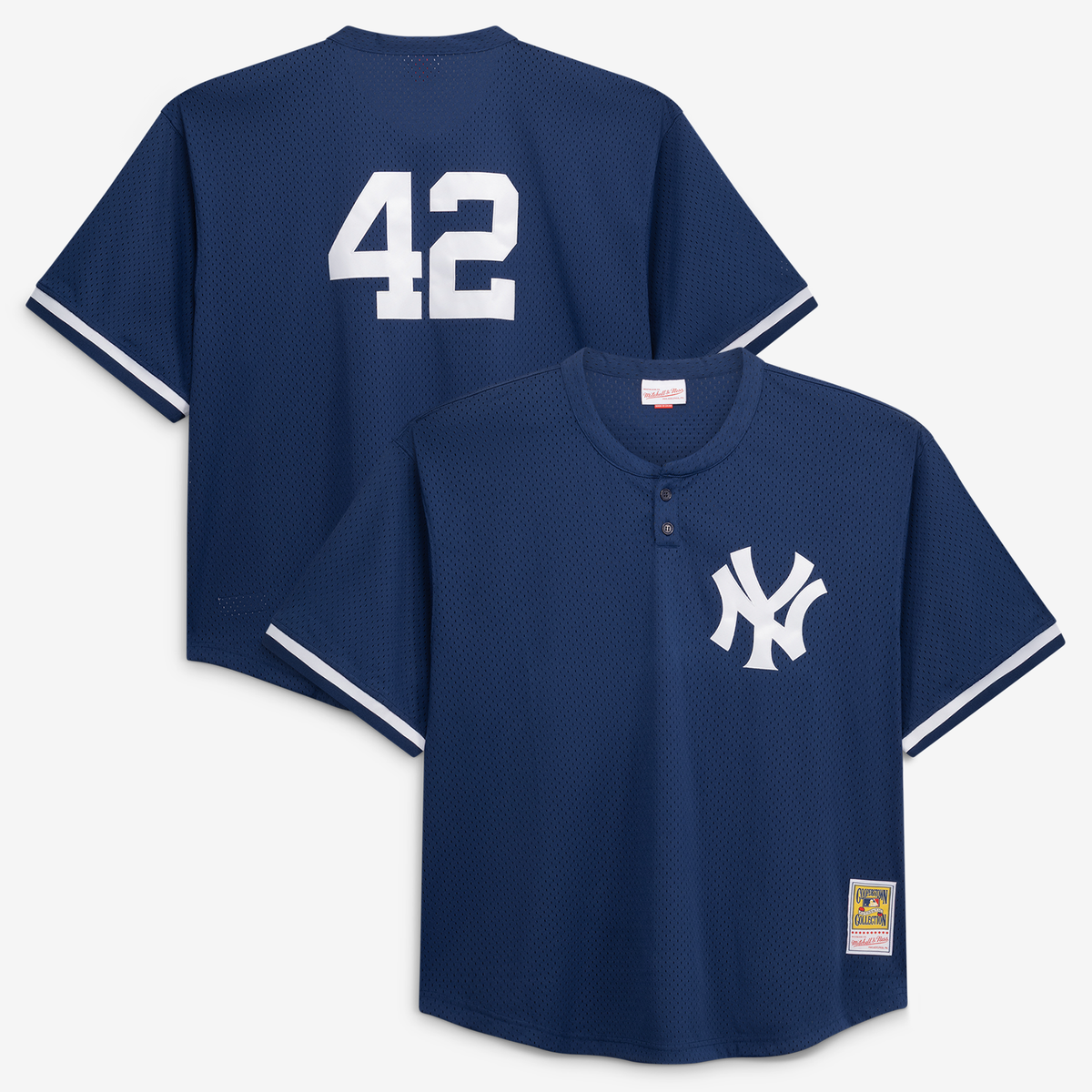 New York Yankees Mariano Rivera Mitchell & Ness Navy Cooperstown Collection Big & Tall Mesh Batting Practice Jersey