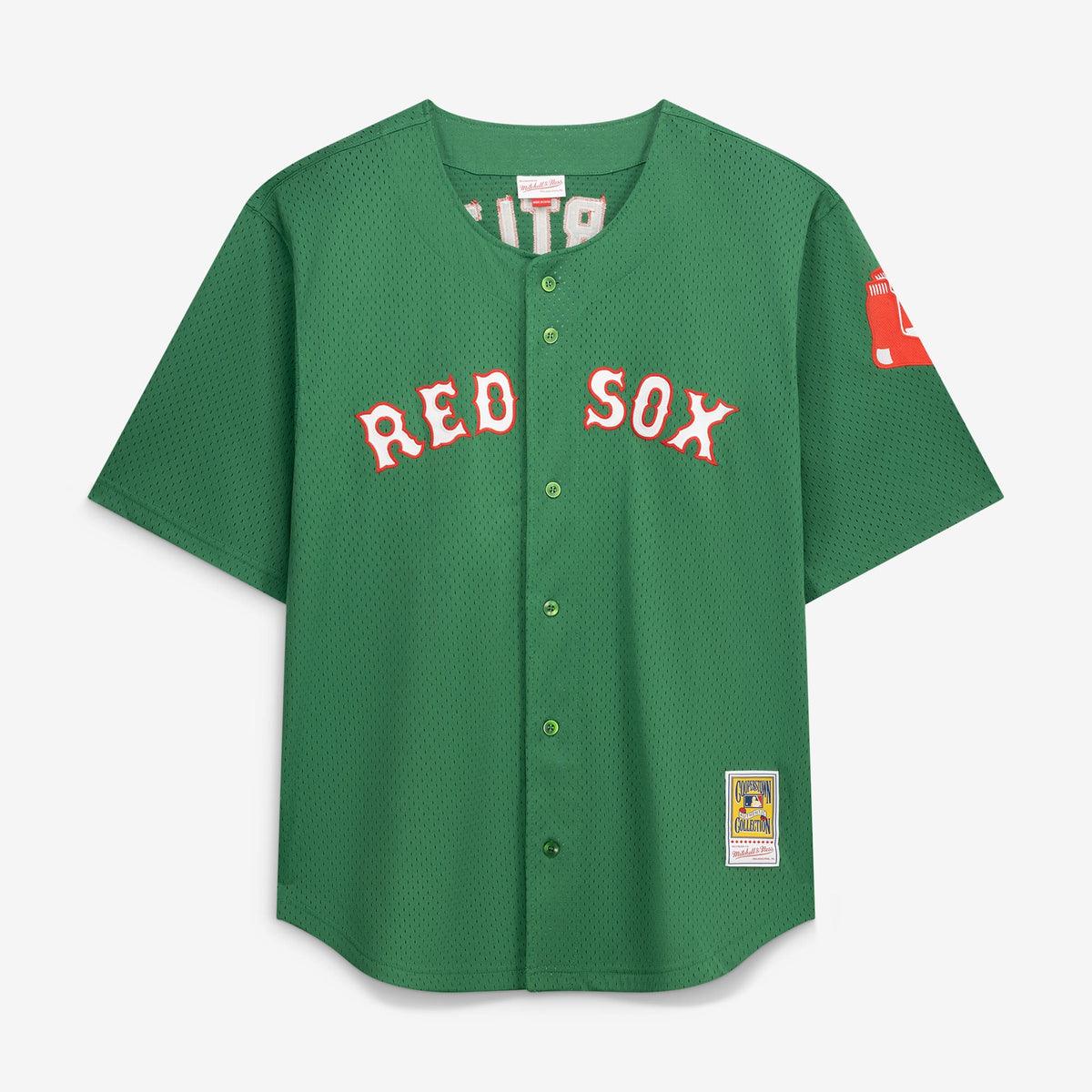 Boston Red Sox David Ortiz Mitchell & Ness Kelly Green Big & Tall Cooperstown Collection Mesh Batting Practice Jersey