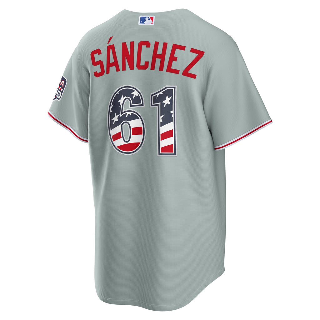 Fourth of July Philadelphia Phillies Cristopher Sanchez Nike Gray USA 250 Stadium Jersey