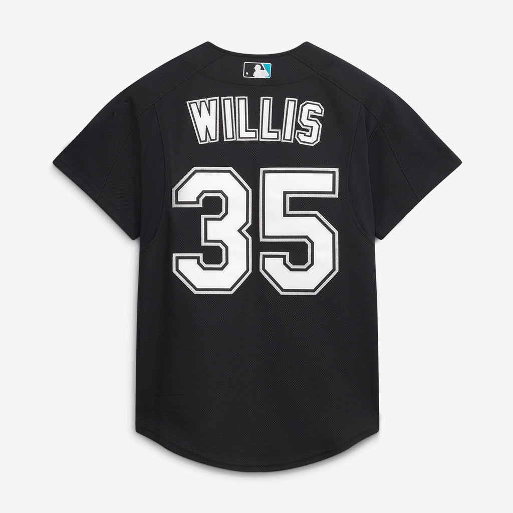 Florida Marlins Dontrelle Willis Mitchell & Ness Black Cooperstown Collection Mesh Batting Practice Button-Up Jersey