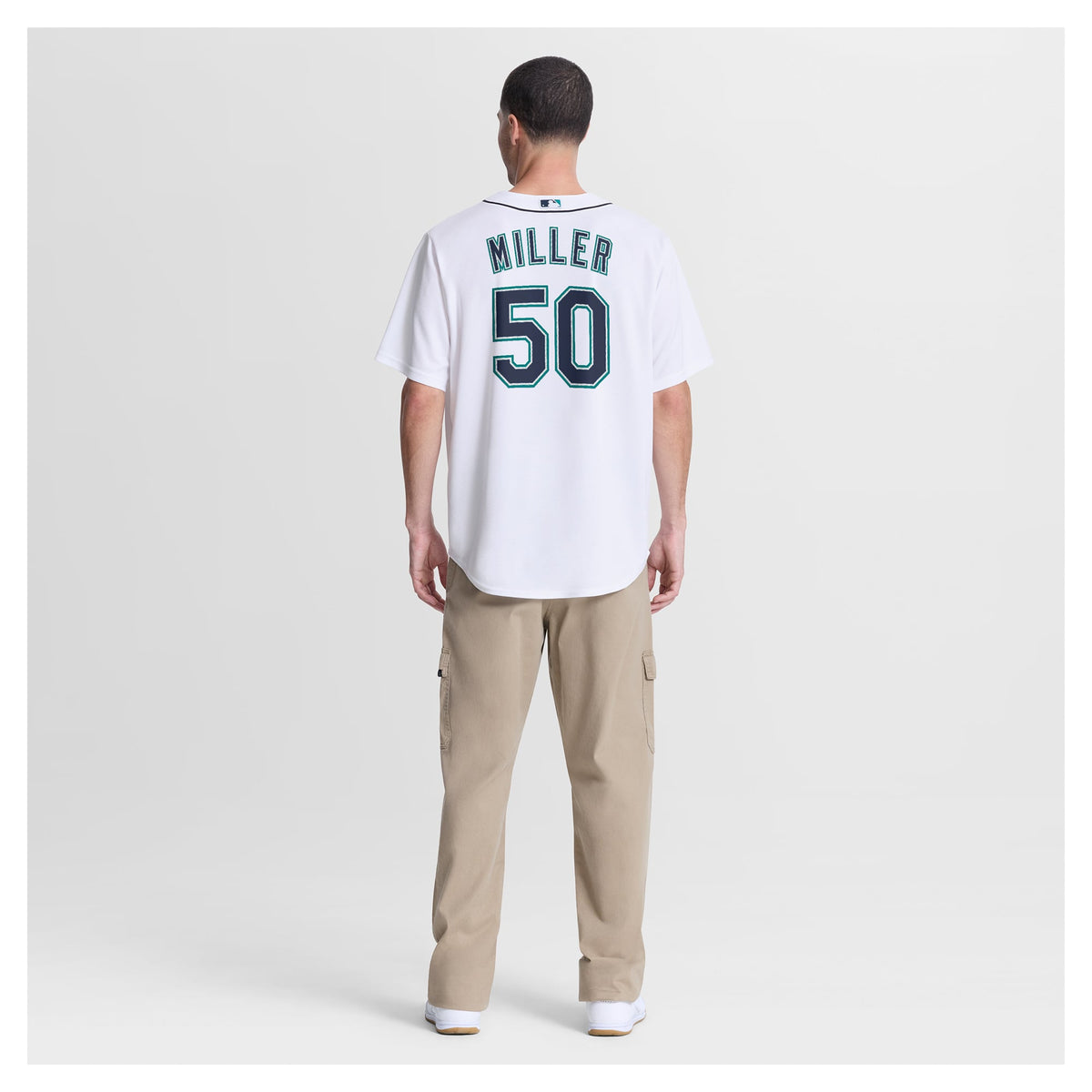 Seattle Mariners Bryce Miller Nike White Home Replica Jersey